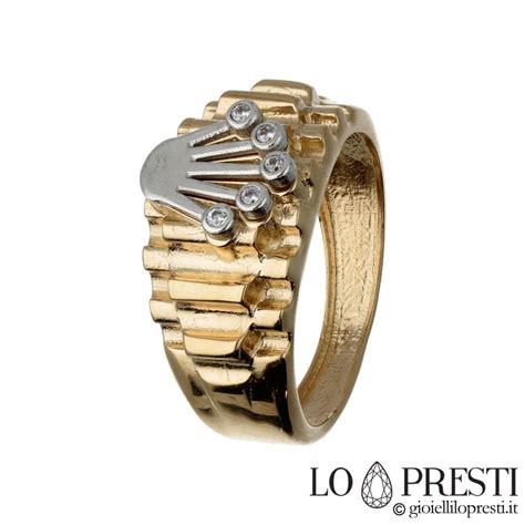 anello con corona rolex donna